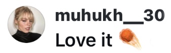 Comment Love It.