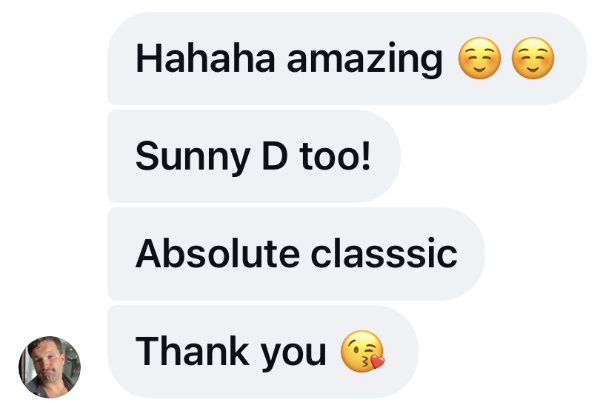 Comment Hahaha Classic Sunny D.