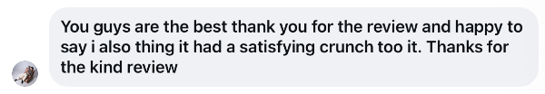 Comment Satisfying Crunch.